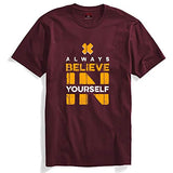 Adro Believe In Yourself Printed T-Shirts For Men & Women (Rnr-S35-Bel-Bg_Maroon_M)