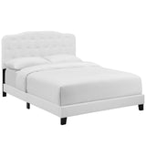 CasaFoyer Amelia King Bed | Luxurious Chic Style | Button-Tufted Headboard | Solid Wood Construction | Non-Marking Legs | Sturdy & Stable | Upholstered Frame | Box Spring Required | 800 lbs Weight Capacity