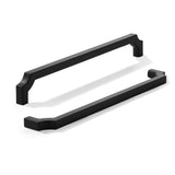 khtumeware 2-Pack 10 Inch Square Matte Black Cabinet Pulls, Solid Zinc Alloy Heavy-Duty Handles for Kitchen/Bathroom Cabinets, D