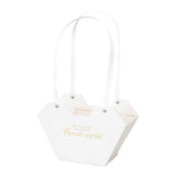 ATORSE Flower Gift Bag Birthday Wedding Party Favors Paper Wrap Bag Decorative Tote White