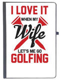Udnag Ruled Notebook Diary Golf | I Love, [A5 80Pages 80Gsm]