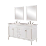 Elegant Decor Lexington 60 Wood Single Bathroom Vanity In Antique White