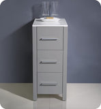 Fresca Torino 12 Gray Bathroom Linen Side Cabinet