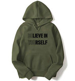 Adro Believe In Yourself Design Printed Hoodies/Sweatshirts For Men & Women (H20-M-You-Ol_Olive_2Xl)