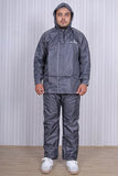Toplot Rain Coat For Men Waterproof Raincoat With Pants Polyester Reversible Double Layer Rain Coat For Men Bike Rain Suit Rain Jacket Suit Inner Mobile Pocket With Storage Bag (Raincoat-Grey-Xl),Grey,,B0C8JCN93H
