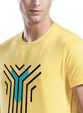 Adro Graphic Design Mens Cotton Printed T-Shirts (R21-M-Lnl-Ly_Light Yellow_M)