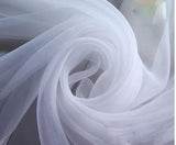 120 Wide (10ft Wide) x 5 Yards White Sheer Voile Chiffon Fabric Sedona DESIGNZ Brand Perfect for Draping Panels and Masking