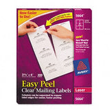 Avery Easy Peel Clear Mailing Labels LABEL,LSR,3.33X4,6/SH (Pack of2)