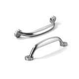 CABDM 10 Pack 3-1/2 inch Hole Center Brushed Satin Nickel Cabinet Pulls - Heavy Duty Solid Drawer Hardware Handles Kitchen Vanit