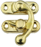 Tia Small Metal Lock/Buckle/Latch/Hook/Swing Clasp for Wood Jewellery/Gift Box & Small DIY Works, with Screws (20 Sets, Golden