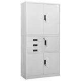 Furniking Office Cabinet Light Gray 35.4x15.7x70.9 Steel-F6414