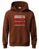 ADRO Hoodie for Men 320 GSM Soft Cotton Hoodies Long Lasting Prints New York Hoodie for Winter | Mens Hoodies | Sweatshirt for Men|H24-NYC-BR-S,Downtown Brown