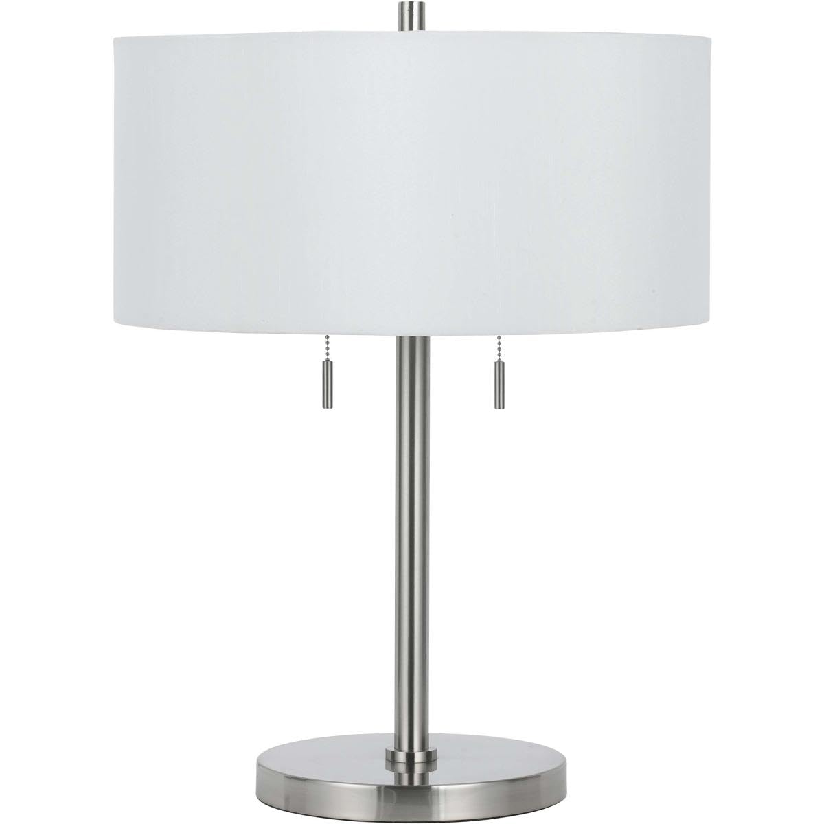 Cal Lighting Bo-2450Tb-Bs Transitional Two Table Lamp Lighting Accessories, Silver