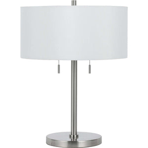Cal Lighting Bo-2450Tb-Bs Transitional Two Table Lamp Lighting Accessories, Silver