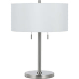 Cal Lighting Bo-2450Tb-Bs Transitional Two Table Lamp Lighting Accessories, Silver