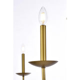 Living District Cohen 6-Light Mid-Century Style Metal Pendant In Brass