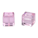 50pcs Adabele Austrian 6mm Faceted Cube Crystal Loose Beads Rosaline Pink Compatible with Swarovski Crystals Preciosa 5601 SSC60