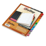 Cardinal OneStep Numbered Index System 12 x Tab Printed 112 8.5amp;quot; x 11amp;quot; 1 Set Multicolor Tab