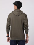 Adro Mens Cotton Solid Zipper Hoodie Sweatshirts (Zh23-Pln-Ol_Olive_S)
