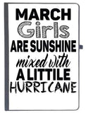 Udnag Ruled Notebook Diary Girls | March Girls Are Sunshine Mixed With, [A5 80Pages 80Gsm]