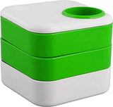 ALMURAT Plastic Rotating Pen Stand Stationary Storage Holder Office Desk Supplies Organizer Pen/Pencil/Marker Compartment Stand