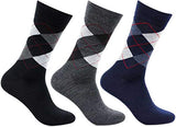 Ss Clothing MenS Diamond Cut Cotton Crew Length Socks (Pack Of 3)
