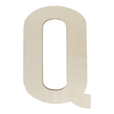 Wooden Letters 12 Inch, Big Wooden Letter Q Shapes Cutouts Blank Unfinished Large Wood Alphabet Letters for DIY Crafts Wall Deco