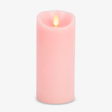 Luminara Flameless LED Battery Operated Flickering Pillar Moving Flame Candles (Saga Rose, 3 x 6.5)