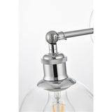 Living District Wesson 1-Light Metal Plug-In Wall Sconce In Chrome/Clear