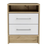Eter Nightstand -Bedroom -White / Light Oak