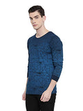 Adro Men'S Full Sleeve Cotton Printed T-Shirts (Fr5-5-Pri-Nb_Navy_2Xl)