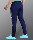 LookMark Men's Slim Fit Solid Lycra Blend Full Elastic Sport Wear Running Gym Stretchable Jogger Track Pant in Navy Color(Track 05 Navy-XXL),Navy