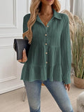 Toplot Tops For Women || Button-Up Tunic || Women Shirt (Sugar-Shirt-5247-Green-M),Green,,B0F13YY4YW