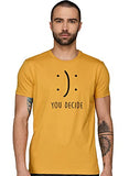 Adro You Decide Mens Printed T-Shirts (Rnr-M-Dec-Mu_Mustard_2Xl)