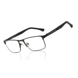 ZENOTTIC Blue Light Reading Glasses for Men Computer Readers Trendy Square Metal Frame Anti Glare(Black,1.00)