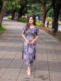 Gosriki Women'S Rayon Viscose Straight Printed Kurta With Pant (Tisur Begani-Vks01-Gs_L_Begani_Large),Begani,,B0F9X3PJ6Y