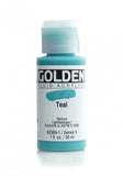 Fluid Acrylics by GOLDEN, Teal, 1 fl. oz. Bottle, Professional Acrylic Paint, Opaque