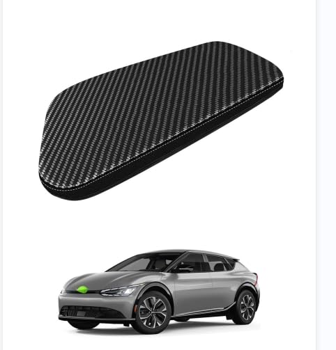 Autorder Center Console Cover for Kia Forte 2019-2024 Accessories Carbon Fiber Armrest Cover Anti-Scratch Middle Console Pad Lea