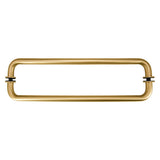 Top Hardware Stainless Steel 18'' (Center to Center) Round Back to Back Shower Door Double Towel Bar Handle, Double-Sided, Satin