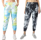 Dhruvi Trendz Women Lycra Trouser Regular Fit Casual (Dt-Tr707&Tr708_Blue&Black_M)