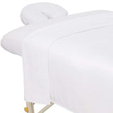 ForPro Professional Collection Premium Microfiber 3Piece Massage Sheet Set, White, UltraLight, Stain, and WrinkleResistant in