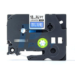 IDIK 1PK White on Blue Standard Laminated Label Tape Compatible for Brother P-Touch TZe-545 TZ545 TZe545(18mm x 8m)