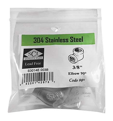 Smith Cooper Female Elbow 90 3/8 SS
