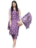 Gosriki Women'S Rayon Blend Straight Printed Kurta With Pant & Dupatta (Ball-Purple-Rkg-Gs_M_Purple_Medium),Purple,,B0CT3LWC8K