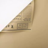 Velme Craft 10 Sheets Brown Newspaper Print Flower Wrapping Paper | Waterproof Elegant Bouquet Wrapping for Florists, Gifts, Wed