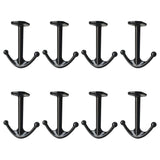 DEEKOUDT Ball Two Prong Ceiling Hook for Closet Top Bathroom Kitchen Cabinet Garage Pack of 8 (Black)