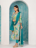 Gosriki Women'S Cotton Blend Printed Straight Kurta With Pant & Dupatta (Ruth Rama-Gs_S_Multi_Small),Black,,B0D4J5VK3Q