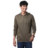 Adro Mens Cotton Solid Hoodie Sweatshirts (H23-Pln-Ol_Olive_M)