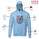 Adro Men'S Cotton Neck Hooded Sweatshirt (H22-2-Winn-Sk_Skyblue_2Xl)