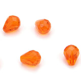 50pcs Adabele Austrian 8mm Faceted Teardrop Crystal Beads Orange Sun Compatible with 5500 Swarovski Crystals Preciosa